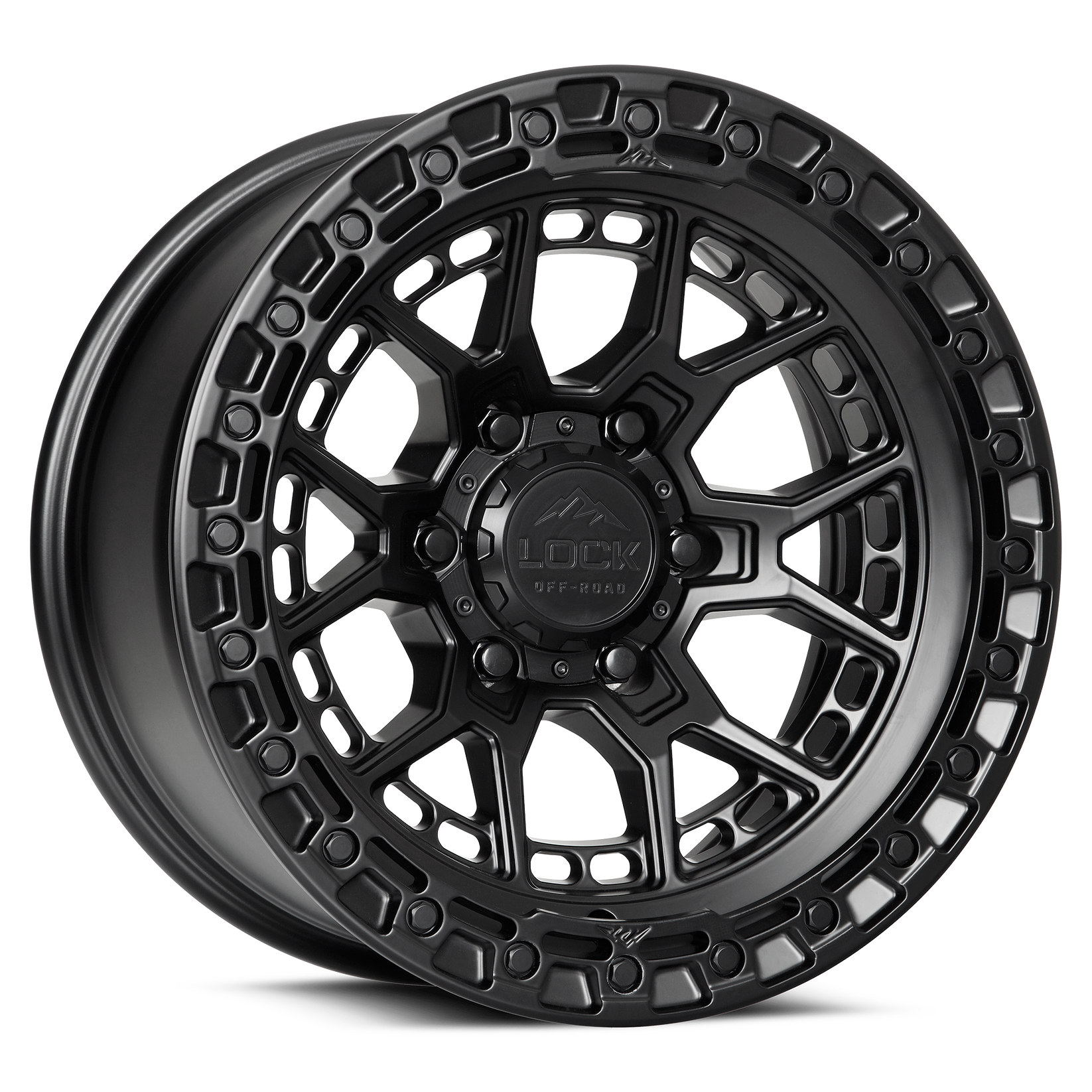 17x9 lock off-road commando matte black w matte black ring wheel 6x5.5 bolt pattern 0mm offset