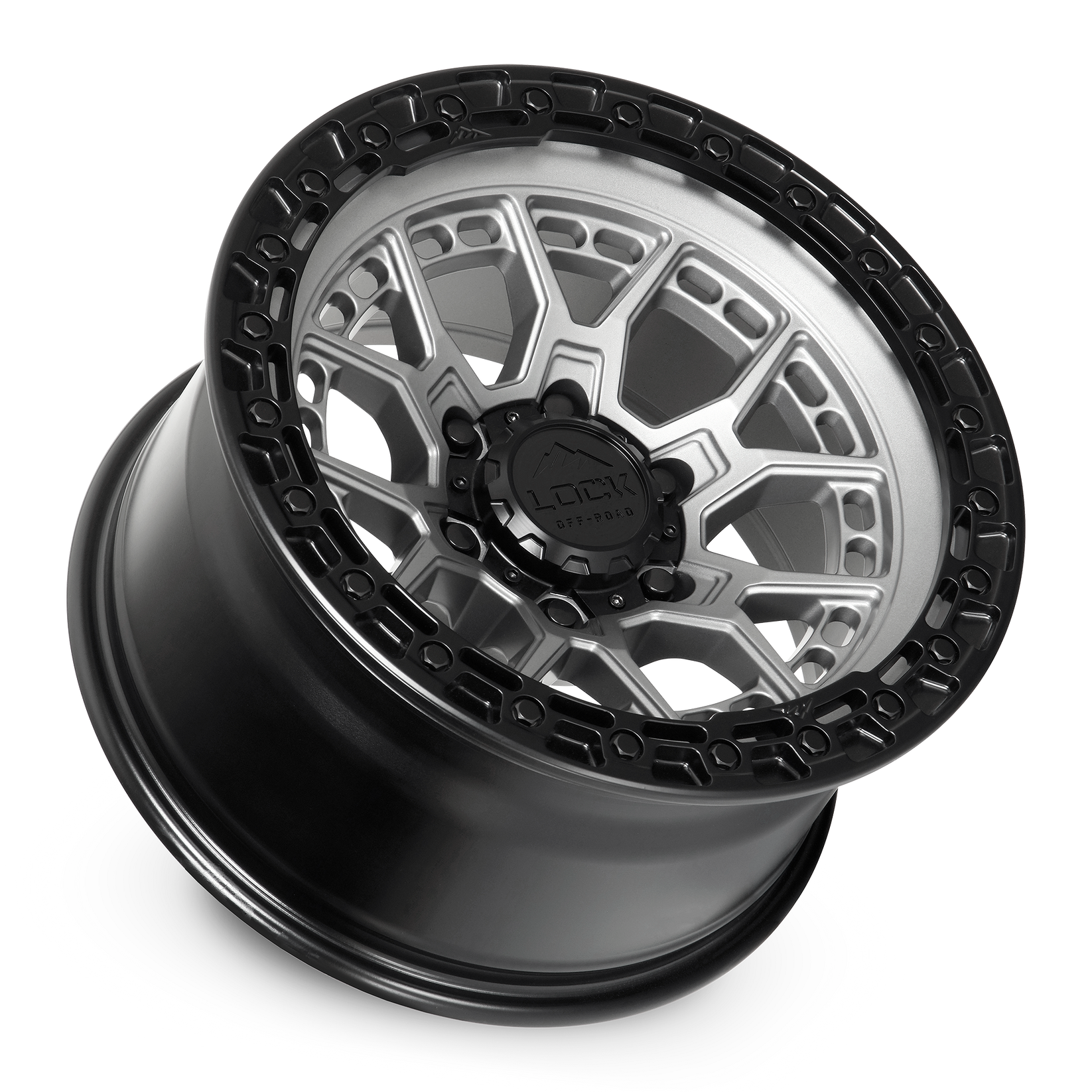 17x9 lock off-road commando matte grey w matte black ring wheel 6x5.5 bolt pattern 0mm offset