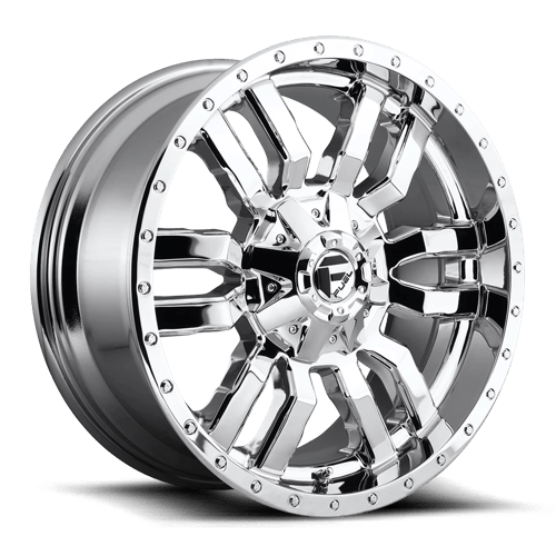 20x9 fuel off-road d631 sledge chrome plated wheel 6x5.5 bolt pattern 20mm offset
