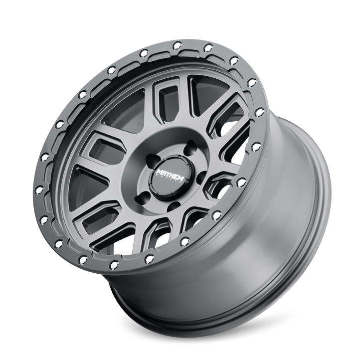17x9 Mayhem Delta Matte Gunmetal Wheel 6x5.5 Bolt Pattern -12mm Offset
