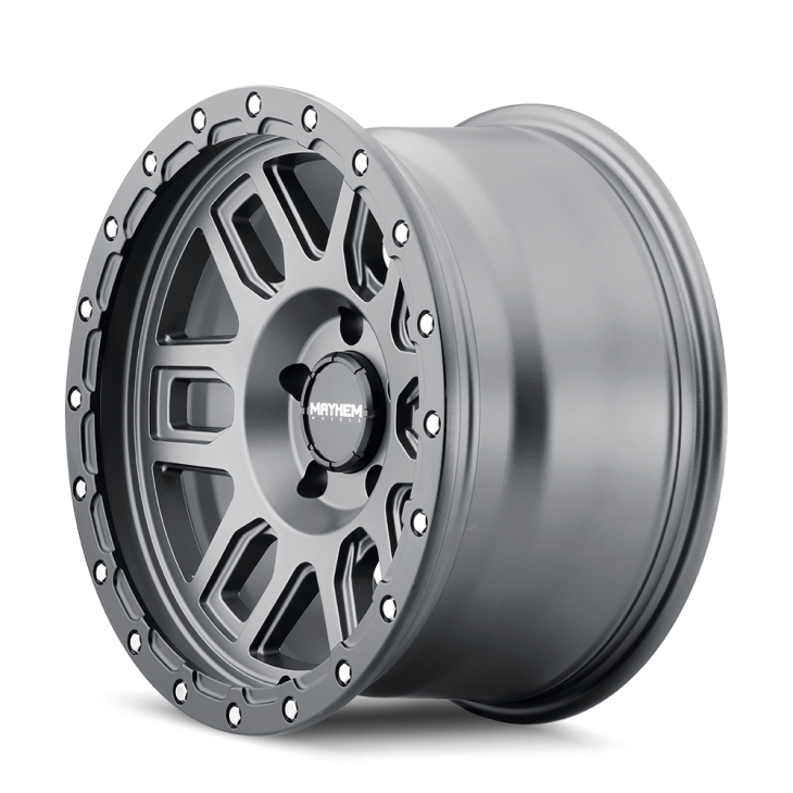 17x9 Mayhem Delta Matte Gunmetal Wheel 6x5.5 Bolt Pattern -12mm Offset