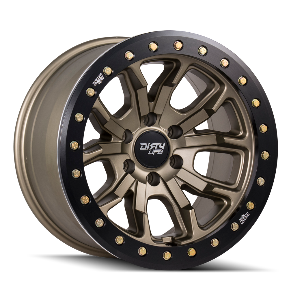 17x9 dirty life dt 1 satin bronze wheel 6x5.5 bolt pattern 12mm offset