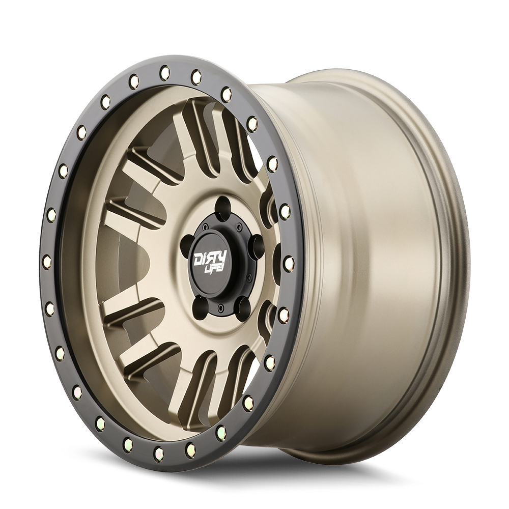 17x9 dirty life canyon pro satin gold wheel 6x5.5 bolt pattern 0mm offset