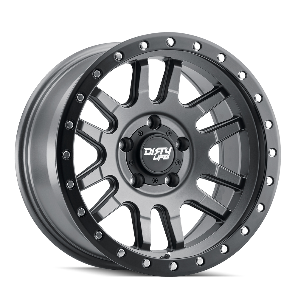 17x9 dirty life canyon pro satin graphite wheel 6x5.5 bolt pattern 0mm offset