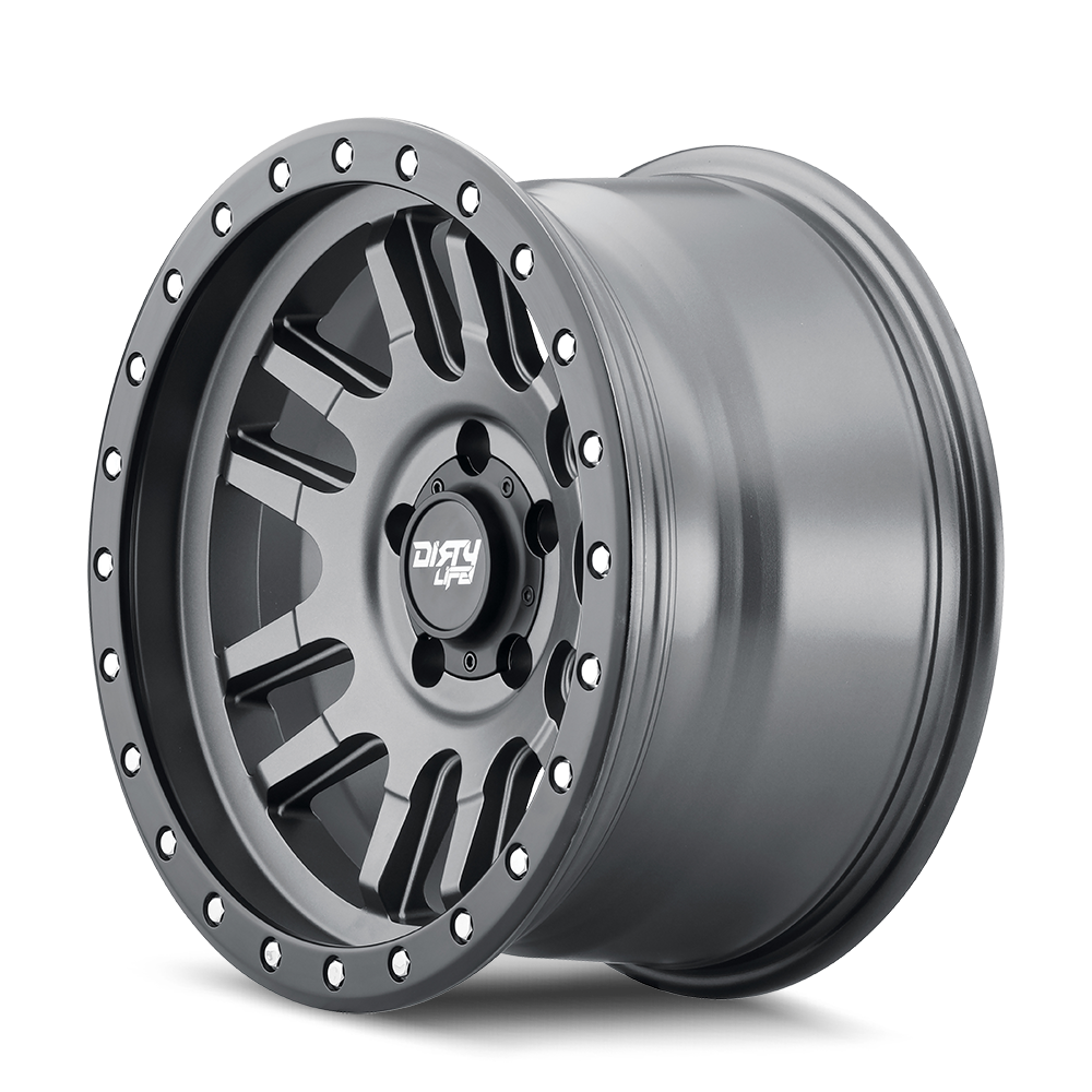17x9 dirty life canyon pro satin graphite wheel 6x5.5 bolt pattern 0mm offset