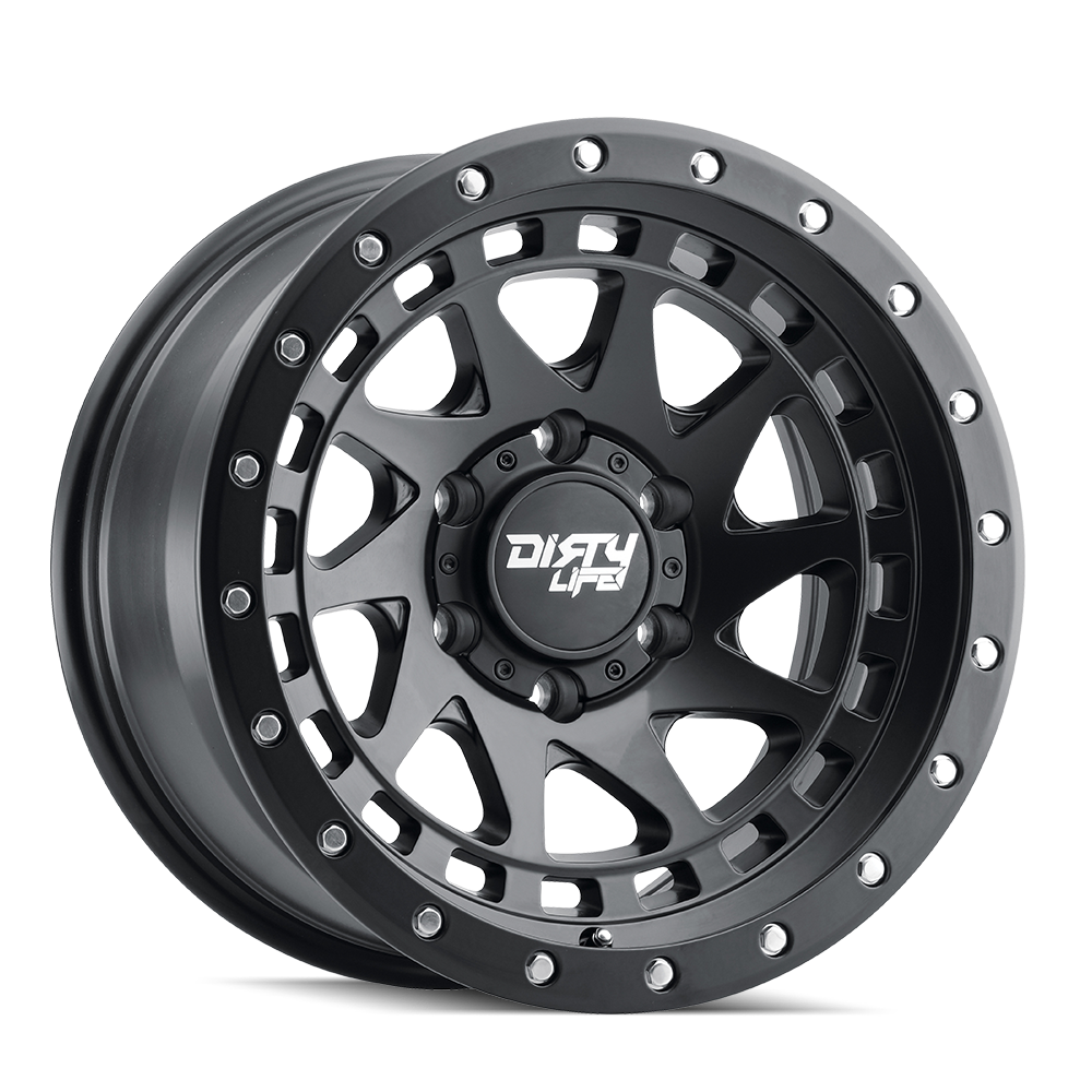 17x9 dirty life enigma pro satin black wheel 6x5.5 bolt pattern 12mm offset