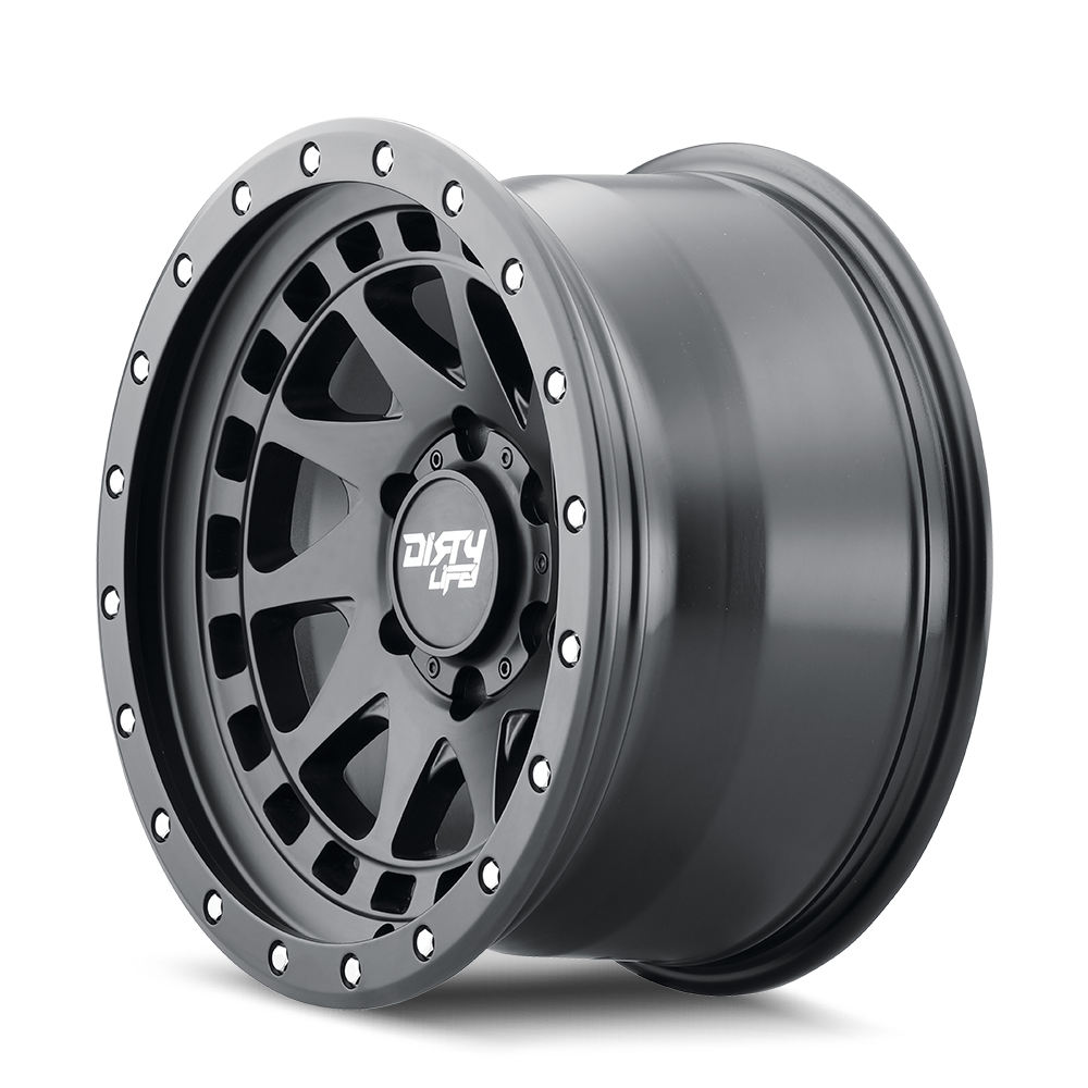 17x9 dirty life enigma pro satin black wheel 6x5.5 bolt pattern 12mm offset