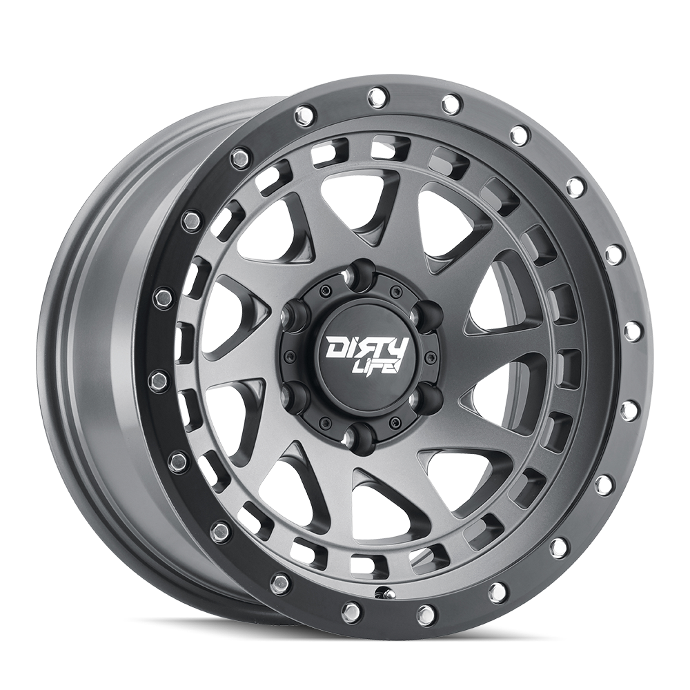17x9 dirty life enigma pro satin graphite wheel 6x5.5 bolt pattern 12mm offset