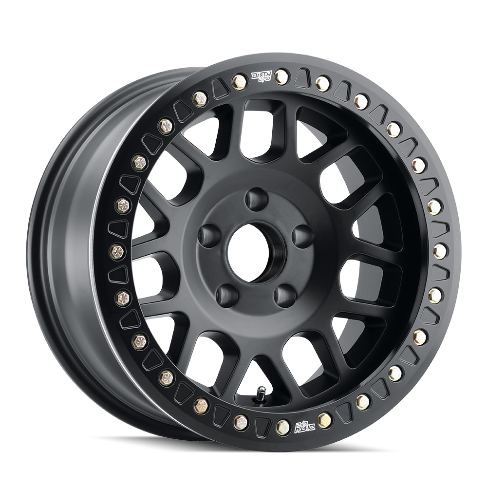 17x9 dirty life mesa race matte black wheel 6x5.5 bolt pattern 12mm offset