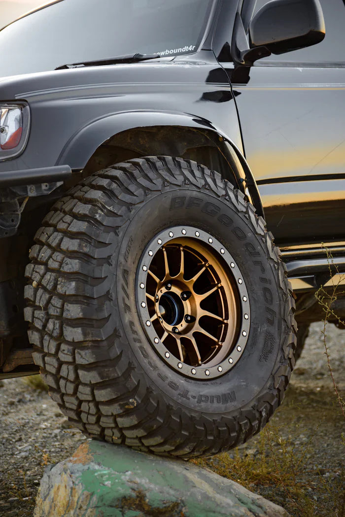 17x9 Falcon Wheels T7 Matte Bronze W/Black Ring Wheel 6x5.5 Bolt Pattern 0mm Offset