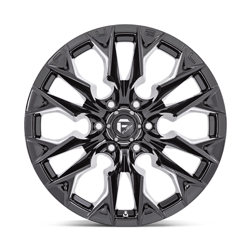 20x10 fuel off-road d803 flame gloss black milled wheel 6x5.5 bolt pattern 18mm offset