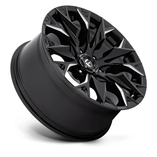 20x9 fuel off-road d803 flame gloss black milled wheel 6x5.5 bolt pattern 20mm offset