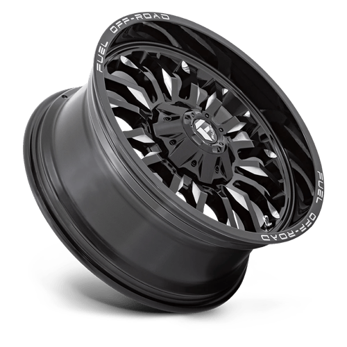 20x9 fuel off-road d795 arc gloss black milled wheel 6x5.5 bolt pattern 1mm offset