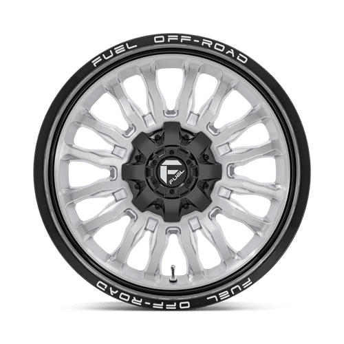 20x9 fuel off-road d798 arc silver brush face w blk lip wheel 6x5.5 bolt pattern 1mm offset