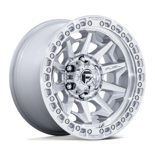 17x8 5 fuel off-road d883 covert silver w machined face wheel 6x5.5 bolt pattern 14mm offset