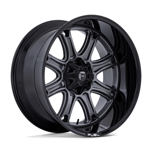 20x9 fuel off-road fc853 darkstar matte gunmetal w black lip wheel 6x5.5 bolt pattern 1mm offset