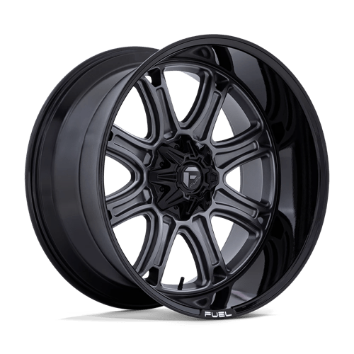 22x10 fuel off-road fc853 darkstar matte gunmetal w black lip wheel 6x5.5 bolt pattern 18mm offset