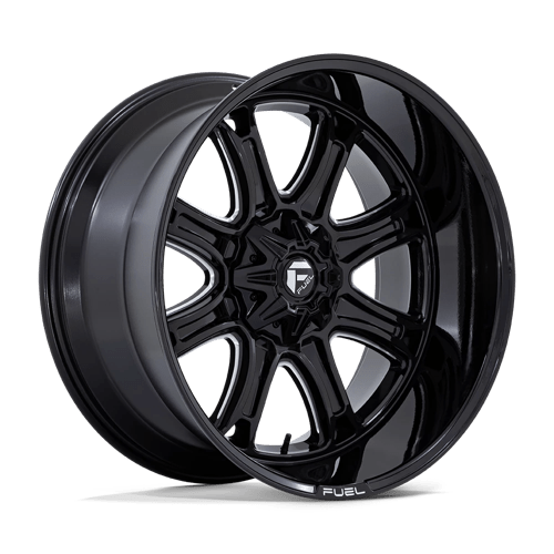 22x10 fuel off-road fc853 darkstar gloss black milled wheel 6x5.5 bolt pattern 10mm offset