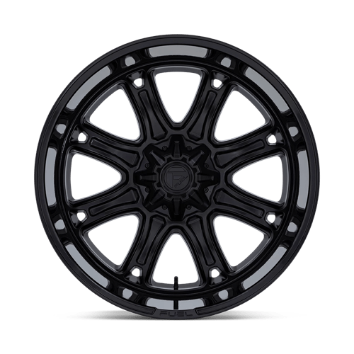 22x9 fuel off-road fc853 darkstar matte black w gloss black lip wheel 6x5.5 bolt pattern 1mm offset