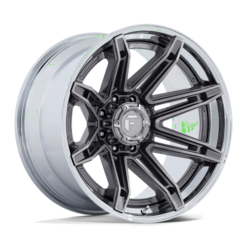 22x12 fuel off-road fc401 brawl platinum w chrome lip wheel 6x5.5 bolt pattern 44mm offset
