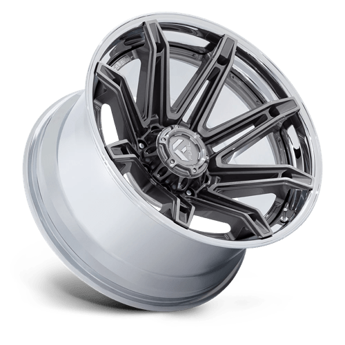 22x10 fuel off-road fc401 brawl platinum w chrome lip wheel 6x5.5 bolt pattern 18mm offset