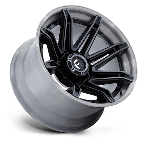 22x10 fuel off-road fc401 brawl gloss black brushed dark tint wheel 6x5.5 bolt pattern 18mm offset