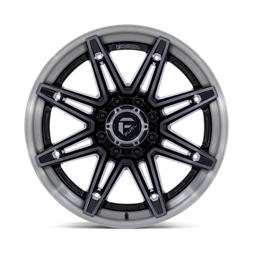 24x12 fuel off-road fc401 brawl gloss black brushed dark tint wheel 6x5.5 bolt pattern 44mm offset