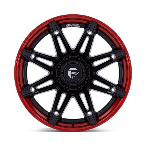 20x10 fuel off-road fc401 brawl matte black w candy red lip wheel 6x5.5 bolt pattern 18mm offset