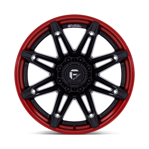 22x10 fuel off-road fc401 brawl matte black w candy red lip wheel 6x5.5 bolt pattern 18mm offset