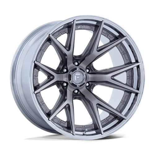 24x12 fuel off-road fc402 catalyst platinum w chrome lip wheel 6x5.5 bolt pattern 44mm offset