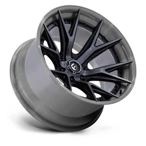 20x9 fuel off-road fc402 catalyst gloss black brushed dark tint wheel 6x5.5 bolt pattern 1mm offset