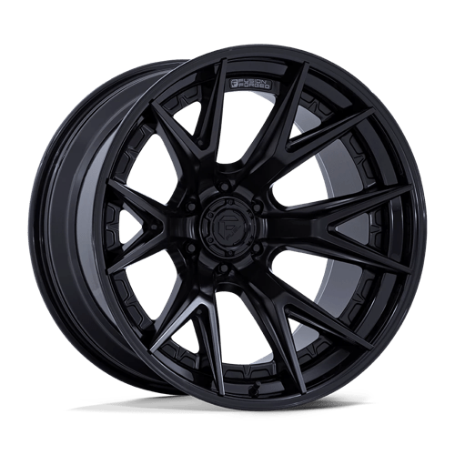 22x12 fuel off-road fc402 catalyst matte black w gloss black lip wheel 6x5.5 bolt pattern 44mm offset