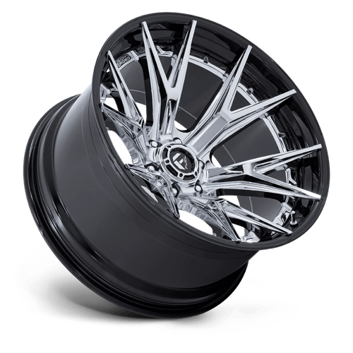 20x9 fuel off-road fc402 catalyst chrome w gloss black lip wheel 6x5.5 bolt pattern 20mm offset