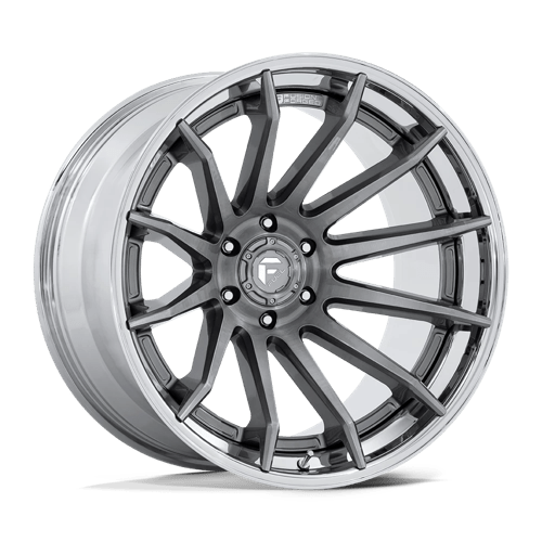 24x12 fuel off-road fc403 burn platinum w chrome lip wheel 6x5.5 bolt pattern 44mm offset