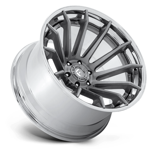 22x10 fuel off-road fc403 burn platinum w chrome lip wheel 6x5.5 bolt pattern 18mm offset