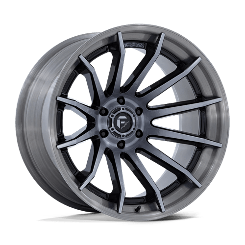 20x9 fuel off-road fc403 burn gloss black brushed dark tint wheel 6x5.5 bolt pattern 1mm offset