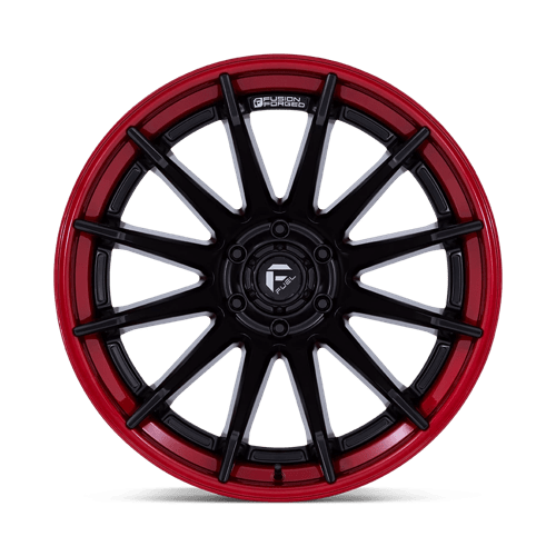 20x9 fuel off-road fc403 burn matte black w candy red lip wheel 6x5.5 bolt pattern 1mm offset