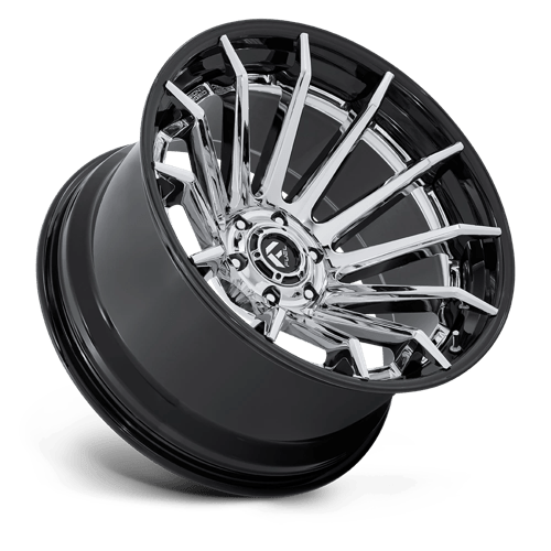 20x9 fuel off-road fc403 burn chrome w gloss black lip wheel 6x5.5 bolt pattern 1mm offset