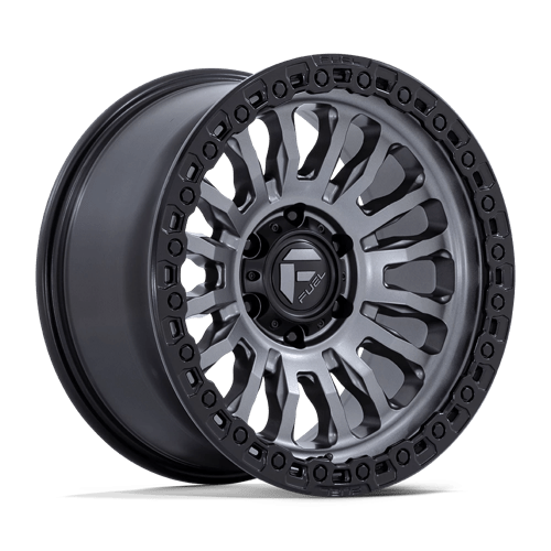 17x9 fuel off-road fc857 rincon matte gunmetal w m black lip wheel 6x5.5 bolt pattern 12mm offset