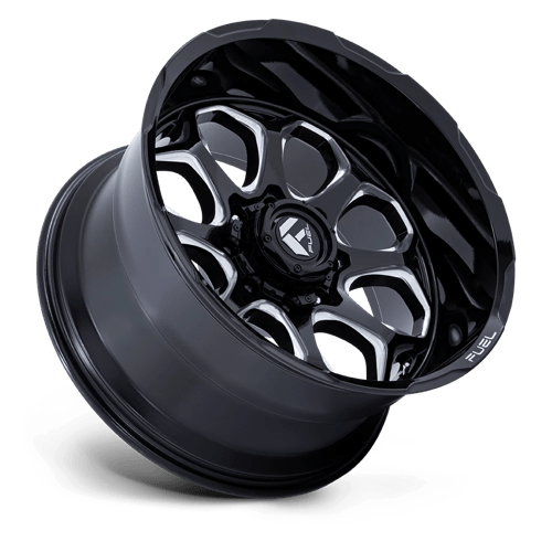 20x10 fuel off-road fc862 scepter gloss black milled wheel 6x5.5 bolt pattern 18mm offset