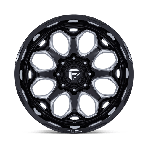 20x9 fuel off-road fc862 scepter gloss black milled wheel 6x5.5 bolt pattern 1mm offset