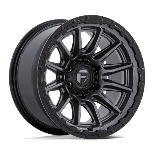 17x9 fuel off-road fc866 piston matte gunmetal gloss black lip wheel 6x5.5 bolt pattern 12mm offset
