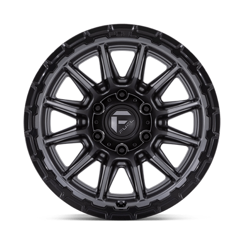 20x10 fuel off-road fc866 piston matte gunmetal gloss black lip wheel 6x5.5 bolt pattern 18mm offset