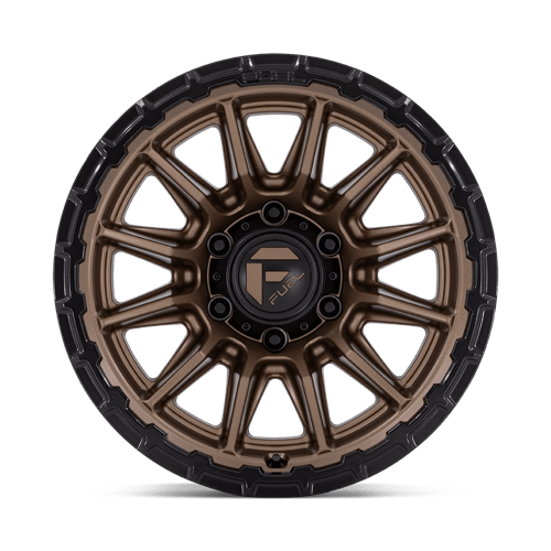 22x10 fuel off-road fc866 piston matte bronze w gloss black li wheel 6x5.5 bolt pattern 18mm offset