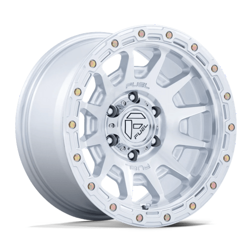 17x8 5 fuel off-road fc884 fortress gloss silver w machined face wheel 6x5.5 bolt pattern 25mm offset