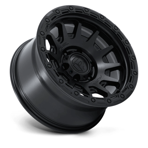 18x9 fuel off-road fc884 fortress matte black w gloss black lip wheel 6x5.5 bolt pattern 1mm offset