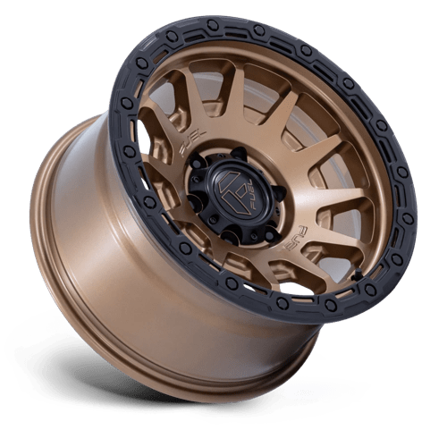 18x9 fuel off-road fc884 fortress matte bronze w gloss black lip wheel 6x5.5 bolt pattern 1mm offset