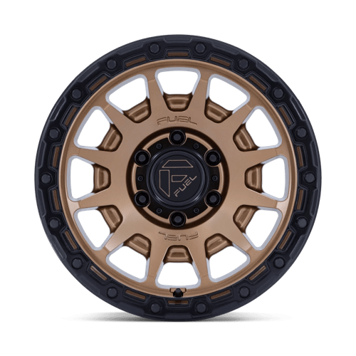 17x8 5 fuel off-road fc884 fortress matte bronze w gloss black lip wheel 6x5.5 bolt pattern 25mm offset