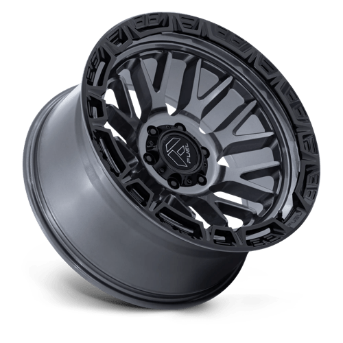 20x10 fuel off-road fc890 rail gloss gunmetal w g blk lip wheel 6x5.5 bolt pattern 18mm offset