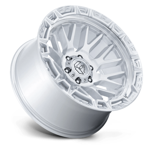 17x9 fuel off-road fc890 rail gloss silver w machined face wheel 6x5.5 bolt pattern 12mm offset